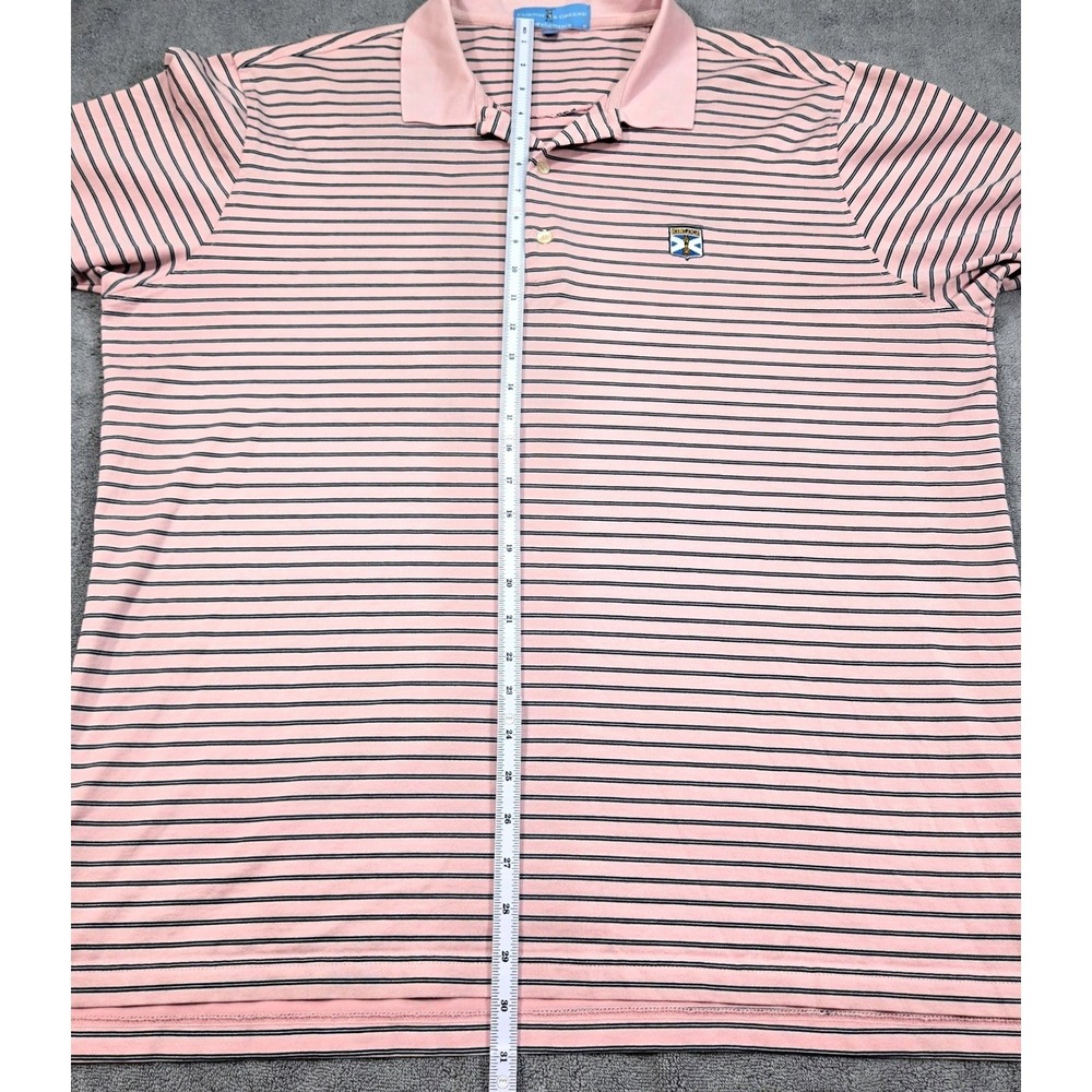 Fairway & Greene Polo Shirt Mens XL Pink Striped Excellent Kinloch Golf Top - Picture 7 of 13